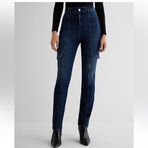 High Waisted Cargo Jeans